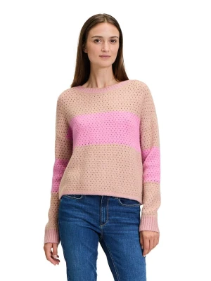 BETTY & CO Sweter w kolorze szarobrązowo-jasnoróżowym rozmiar: 40
