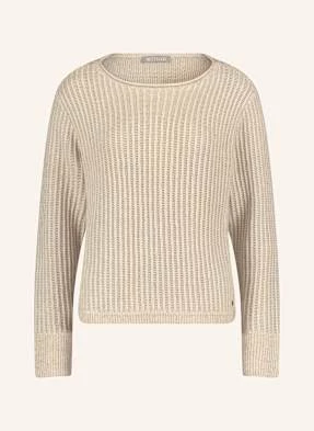 Betty&Co Sweter Z Błyszczącą Przędzą beige