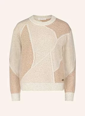 Betty&Co Sweter Z Błyszczącą Przędzą beige