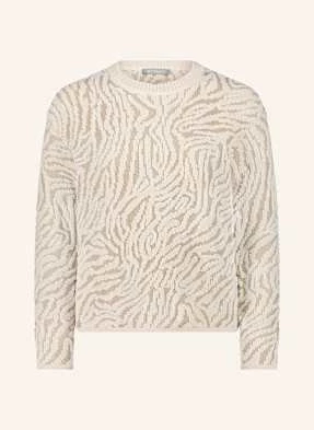 Betty&Co Sweter Z Błyszczącą Przędzą beige