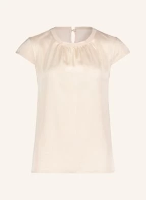 Betty&Co T-Shirt Z Mieszanki Materiałów beige