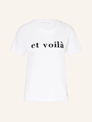 Betty&Co T-Shirt Z Obszyciem Ozdobnymi Kamykami weiss