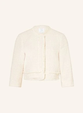 Betty&Co Żakiet Pudełkowy Z Bouclé Z Rękawem 3/4 weiss