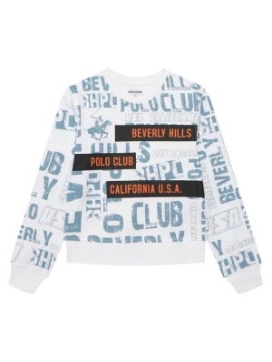 Beverly Hills Polo Club Bluza 76B5T0038T Biały Regular Fit