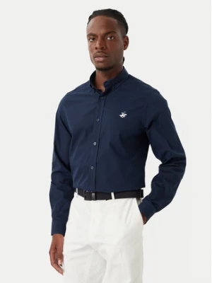 Beverly Hills Polo Club Koszula P-SS26M-BRASS Granatowy Regular Fit