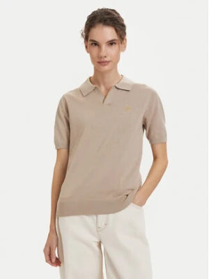 Beverly Hills Polo Club Polo P-SS26W-M550273 Beżowy Regular Fit