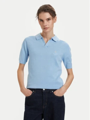 Beverly Hills Polo Club Polo P-SS26W-M550273 Niebieski jasny Regular Fit