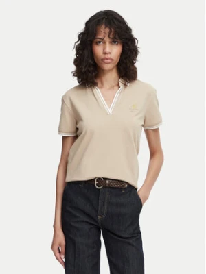 Beverly Hills Polo Club Polo P-SS26W-P0300 Beżowy Regular Fit