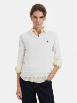 Beverly Hills Polo Club Sweter P-SS26W-M536563 Biały Regular Fit