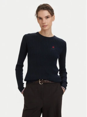 Beverly Hills Polo Club Sweter P-SS26W-M537390 Granatowy Regular Fit