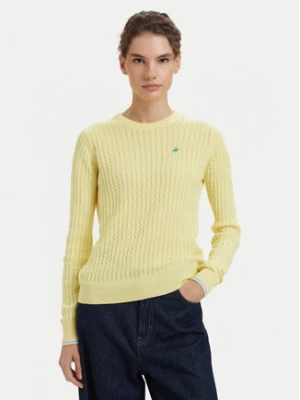 Beverly Hills Polo Club Sweter P-SS26W-M537390 Żółty Regular Fit