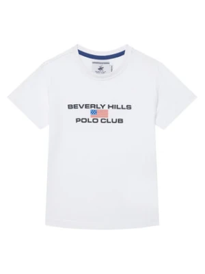 Beverly Hills Polo Club T-Shirt P-SS26B-TS0132 Biały Regular Fit