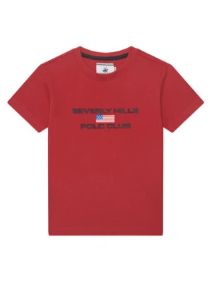Beverly Hills Polo Club T-Shirt P-SS26B-TS0132 Czerwony Regular Fit