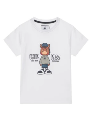 Beverly Hills Polo Club T-Shirt P-SS26B-TS0135 Biały Regular Fit