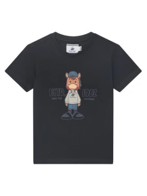 Beverly Hills Polo Club T-Shirt P-SS26B-TS0135 Granatowy Regular Fit