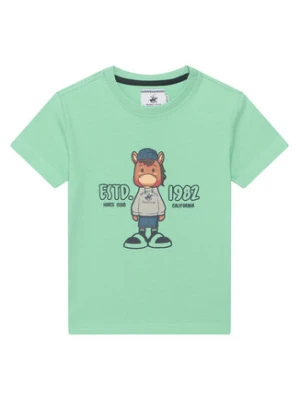 Beverly Hills Polo Club T-Shirt P-SS26B-TS0135 Zielony Regular Fit