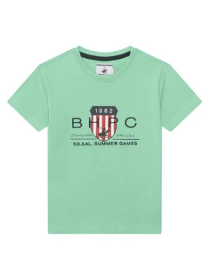 Beverly Hills Polo Club T-Shirt P-SS26B-TS414011 Zielony Regular Fit