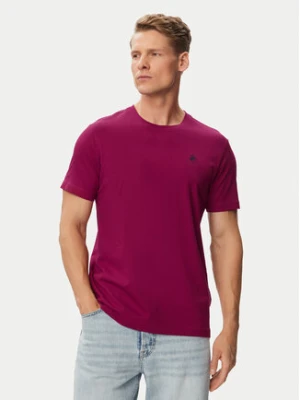 Beverly Hills Polo Club T-Shirt P-SS26M-TS41740 Bordowy Regular Fit