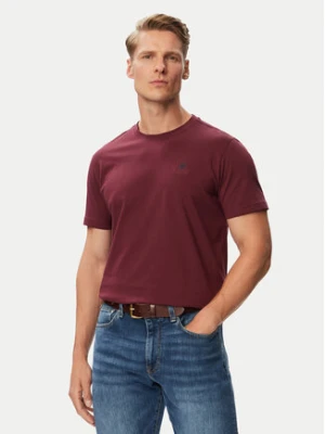 Beverly Hills Polo Club T-Shirt P-SS26M-TS41740FIG Bordowy Regular Fit