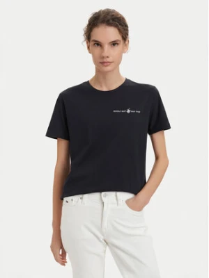 Beverly Hills Polo Club T-Shirt P-SS26W-TS085 Granatowy Regular Fit