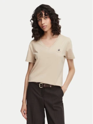 Beverly Hills Polo Club T-Shirt P-SS26W-TS516518 Beżowy Regular Fit