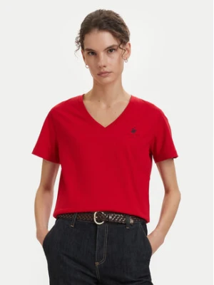 Beverly Hills Polo Club T-Shirt P-SS26W-TS516518 Czerwony Regular Fit