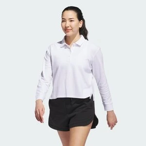 Beyond The Course Long Sleeve Loose Polo Shirt Adidas biały