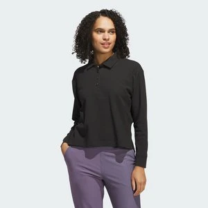 Beyond The Course Long Sleeve Loose Polo Shirt Adidas czarny