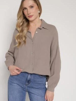 Beżowa Bawełniana Koszula Muślinowa Atelora jumelle
