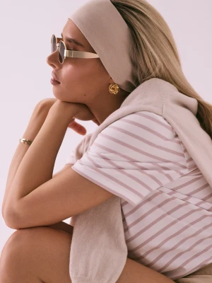 Beżowa bawełniana opaska TARANKO