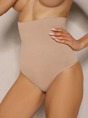 Beżowa Bielizna modelująca Majtki o Kroju Fig High Waist Tillara