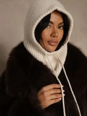 Beżowa Czapka Balaclava z Wełną i Ściągaczami Linobra