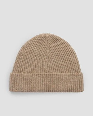 Beżowa Czapka Kaszmirowa Johnstons Of Elgin