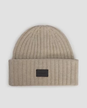 Beżowa Czapka Wełniana Damska Varley Elva Chunky Rib Beanie