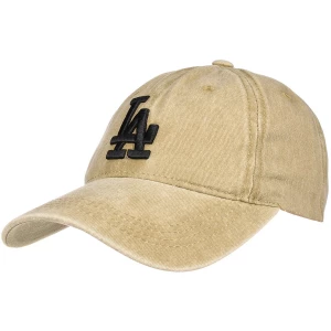 Beżowa czapka z daszkiem baseballówka LA brązowy, beżowy Merg