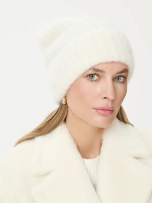 Beżowa czapka z wełny alpaki TARANKO