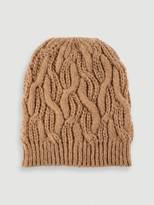 Beżowa czapka ze ściągaczem Top Secret