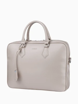 Beżowa damska torba na laptopa z odpinanym paskiem Puccini