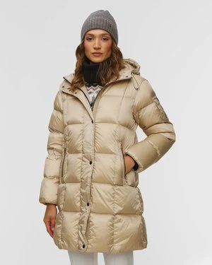 Beżowa Długa Kurtka Puchowa Damska Bogner Fanja D3