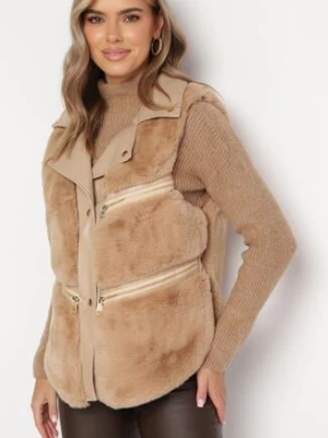 Beżowa Kamizelka Futrzana Antedes yu & me