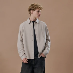 Beżowa koszula flanelowa z długim rękawem House