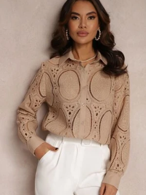 Beżowa Koszula Koronkowa Cleree elsa.m by may