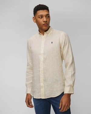 Beżowa koszula lniana męska Polo Ralph Lauren