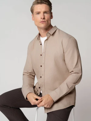 Beżowa koszula, Slim Fit, K-ELIX Volcano