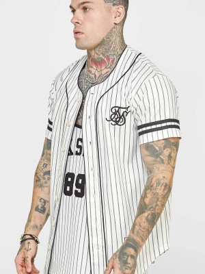 Zdjęcie produktu Beżowa koszulka baseballowa męska SikSilk