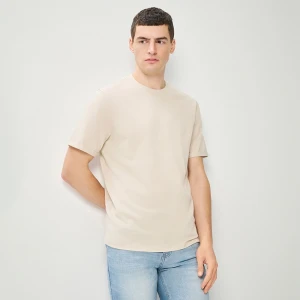 Beżowa koszulka basic z okrągłym dekoltem House