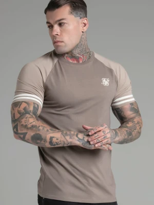 Beżowa koszulka męska raglan SikSilk