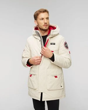 Beżowa kurtka parka męska Aeronautica Militare