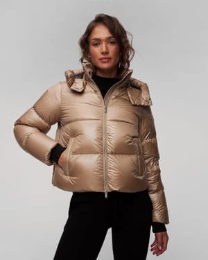 Beżowa Kurtka Puchowa Damska Moose Knuckles Moonstone Jacket