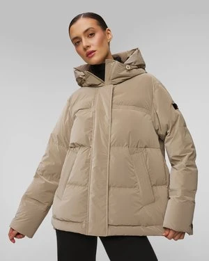 Beżowa Kurtka Puchowa Damska Peuterey Anish